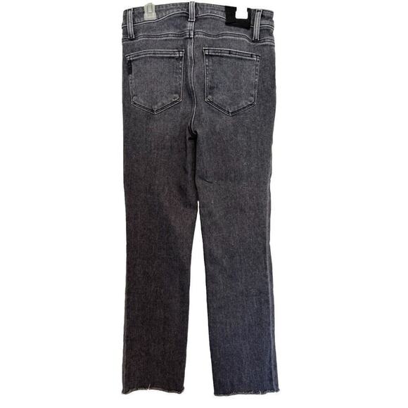 Paige Cindy High Rise Straight Ankle Jeans Raw Hems Gray 27 Distressed - Picture 5 of 10